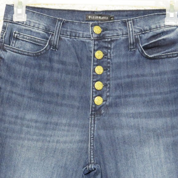 Le Lis Blanc* Women's Jeans Size 40 (Brasil) Original‎ Distressed Flare Bottom - Picture 7 of 13